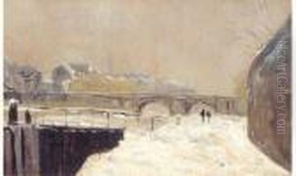 Paris, L'ecluse De La Monnaie Et Le Pont Neuf, Effet De Neige. - view 1