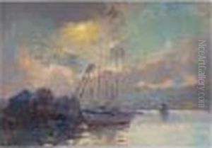Environs De Rouen, Soleil
Couchant, Signed; Titled On The Stretcher, Oil On Canvas, 46 By 65 Cm.,
18 1/8 By 25 1/2 In Environs De Rouen, Soleil
Couchant, Signed; Titled On The Stretcher, Oil On Canvas, 46 By 65 Cm.,
18 1/8 By 25 1/2 In