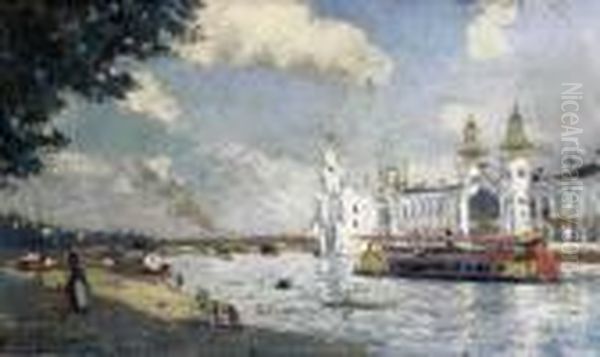 Paris, Le Palais Algerien Au Bord De La Seine, Exposition Universelle, 1889. - view 1