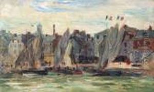 Bateau De Peche A Honfleur by Albert Lebourg