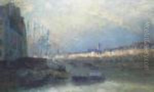 " La Seine Et Les Quais, Au Pont Marie, Declin Du Jour " " La Seine Et Les Quais, Au Pont Marie, Declin Du Jour "