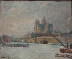 Notre-dame Vue Du Quai De La Tournelle by Albert Lebourg