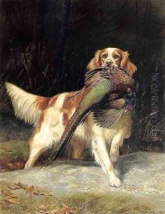 Springer Spaniel with Pheasant by Alexander Pope