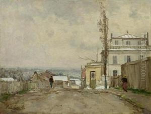 Village Street In Winter - view 1