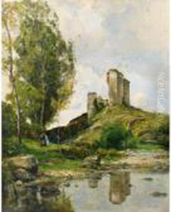 Vue De Herisson Avec Deux Paysannes Et Un Enfant