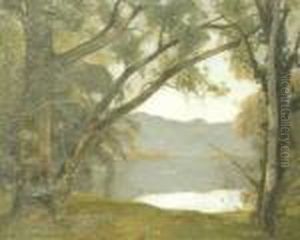 'waldsee Bei Sonnenaufgang'' by Paul Lecomte