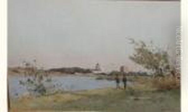 Pecheurs En Bord De Riviere - view 1