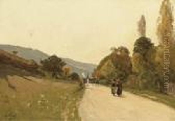 An Encounter On A Village Road - view 1