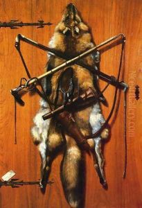 Still Life: Hunting Trophies - Red Fox Skin by Alexander Pope