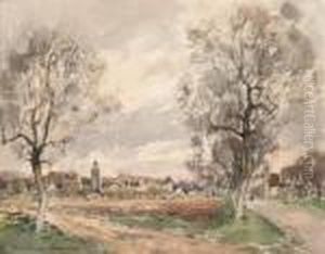 Vue D'un Village De Campagne by Paul Emile Lecomte