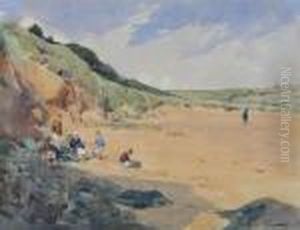 A Picnic On The Beach by Paul Emile Lecomte