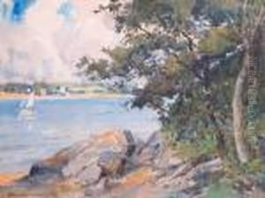 Bateau Dans Lestuaire by Paul Emile Lecomte