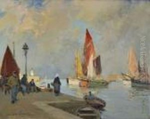Vue D'un Port by Paul Emile Lecomte