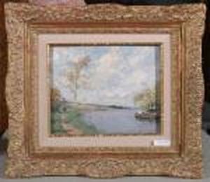 Flusslandschaft. Flusslandschaft.