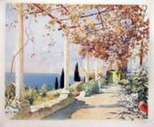 Vue De La Mediterranee by Paul Emile Lecomte