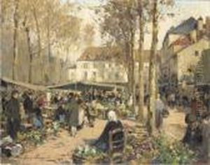 Marche A Melun by Paul Emile Lecomte