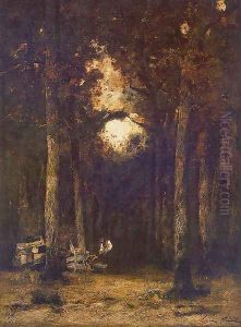 Inside the Forest 1877 by Laszlo Paal