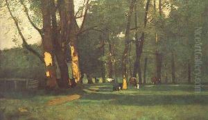 Landscape with Cows 1872 by Laszlo Paal