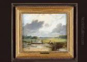 Fishing At The Pond by Frederick Richard Lee, R.A.
