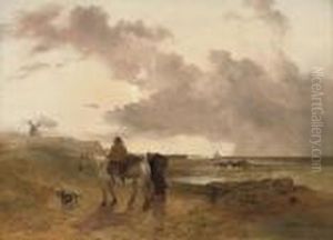Figures And Horses On A Beach