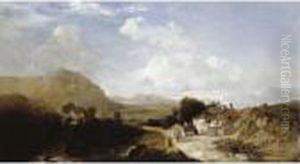 Horse And Cart At The Cottage Gateway