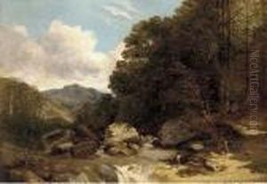 Loggers In A River Landscape