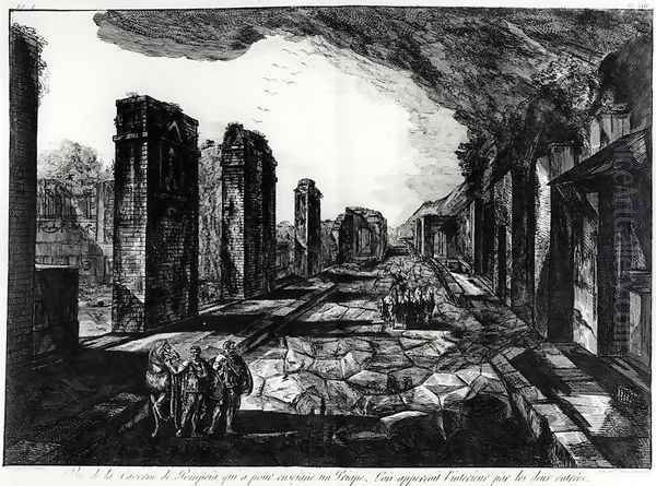 View of the Tavern of Pompeii with the Priapus Shop Sign, from Antiquites de Pompeia by G.B. Piranesi, engraved by Francesco Piranesi 1758-1810 1804 - view 1