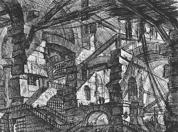 Carceri d'Invenzione- plate XIV (first edition) by Giovanni Battista Piranesi