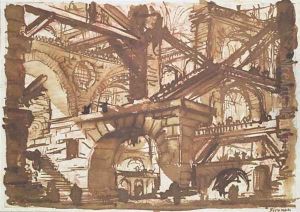 Drawing of an Imaginary Prison 2 by Giovanni Battista Piranesi