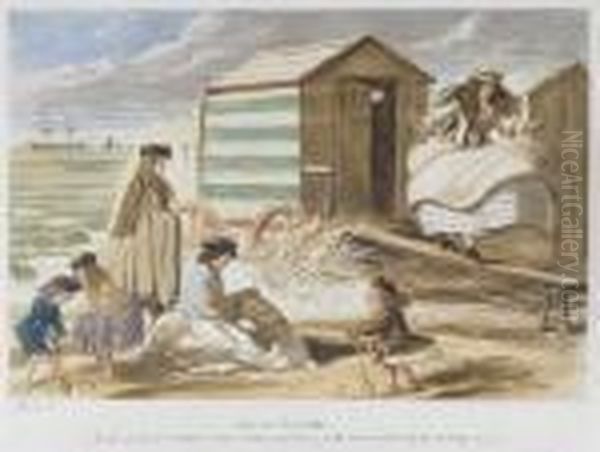Scene At Sandbath, The Female Blondin Outdone - view 1