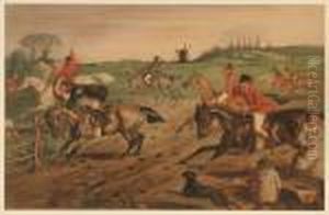 A Frolic Home After A Blank Day by John Leech