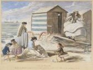 Scene At Sandbath by John Leech