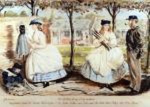 A Shocking Young Lady In Deed by John Leech