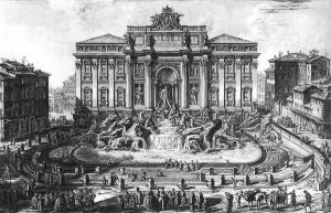The Trevi Fountain in Rome 1773 by Giovanni Battista Piranesi