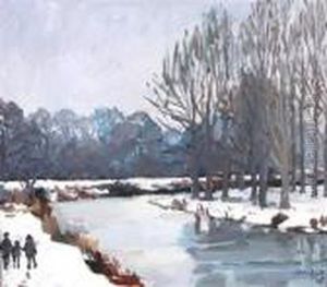 Medway Frozen River by John Leech