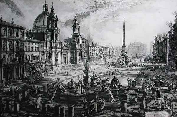 The Piazza Navona, from Le Antichita Romane de G.B. Piranesi 1756, published Paris 1835 - view 1