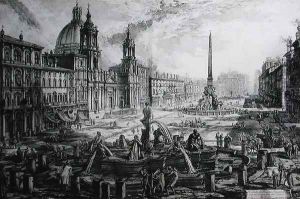 The Piazza Navona, from Le Antichita Romane de G.B. Piranesi 1756, published Paris 1835 by Giovanni Battista Piranesi