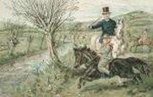 'gone Away'; 'no Consequence'; Mr Jorrocks; Ruggles And Master George At A Brook