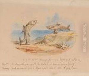 A Wrangle Between A Sprat And A
Herring; At The Undertaker's Arms; Railway Insurance; You Mustn't Hang
About Here!' by John Leech