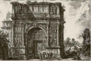 Veduta dell'Arco di Benevento nel regno di Napoli Veduta dell'Arco di Benevento nel regno di Napoli