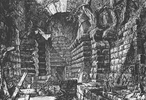 Inspector Visiting the Sluice Gates of Albano by Giovanni Battista Piranesi