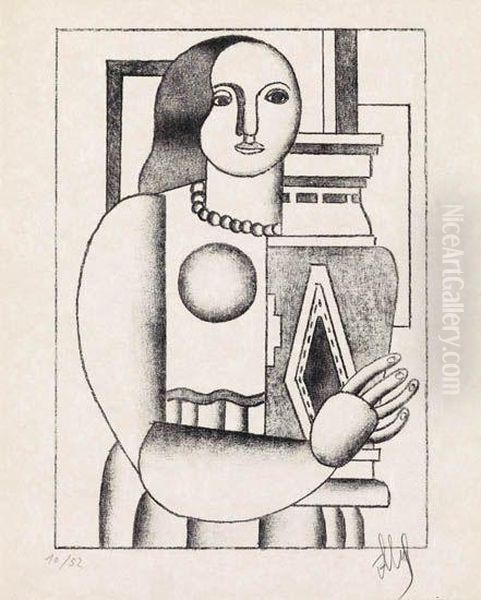 Femme Tenant Un Vase - view 1