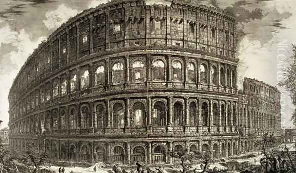 Plate XCVII-VIII View of the Flavian Amphitheatre, known as the Colosseum from Vedute, first published in 1756, pub. by E and F.N. Spon Ltd., 1900 - view 1