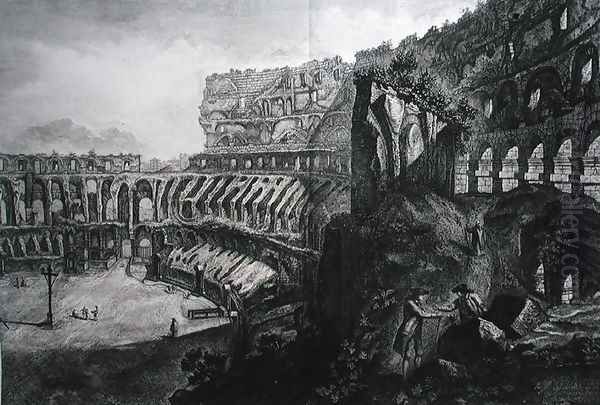 View of the interior of the Coliseum, from Le Antichita Romane de G.B. Piranesi 1756, published in Paris, 1835 - view 1