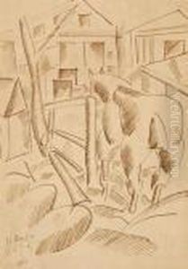 Cheval Dans Un Campement by Fernand Leger