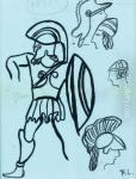 Etude De Costumes Pour Le Ballet David Triomphant - view 1