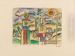 La Pompe A Essence by Fernand Leger