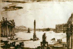 St. Peters Square, Rome by Giovanni Battista Piranesi