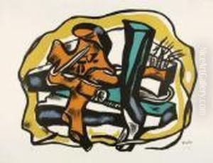 Composition Surfond Jaune by Fernand Leger