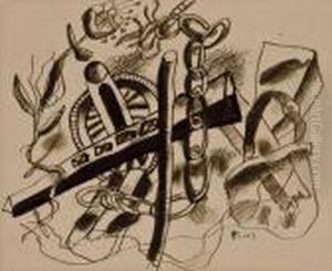 Composition A La Chaine by Fernand Leger